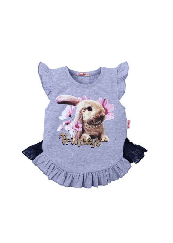 картинка Футболка для девочки 5-8 лет 92% хлопок, 8% лайкра BONITO KIDS/BK1195K/уп.4шт./меш.600шт. от BonitoKids