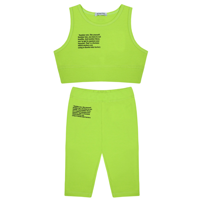 картинка БГ_ЧЗ Комплект для девочки (топ и бриджи) 8-12 лет 92% хлопок  8% лайкра, BONITO KIDS/BK1747KP(2026)(ЧЗ)/уп.5шт./меш.400шт. от BonitoKids