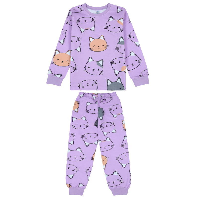 картинка БГ_ЧЗ Пижама для девочки 7-10 лет 100% хлопок BONITO KIDS/BK1955PJD/уп.4шт./меш.144шт.  от BonitoKids