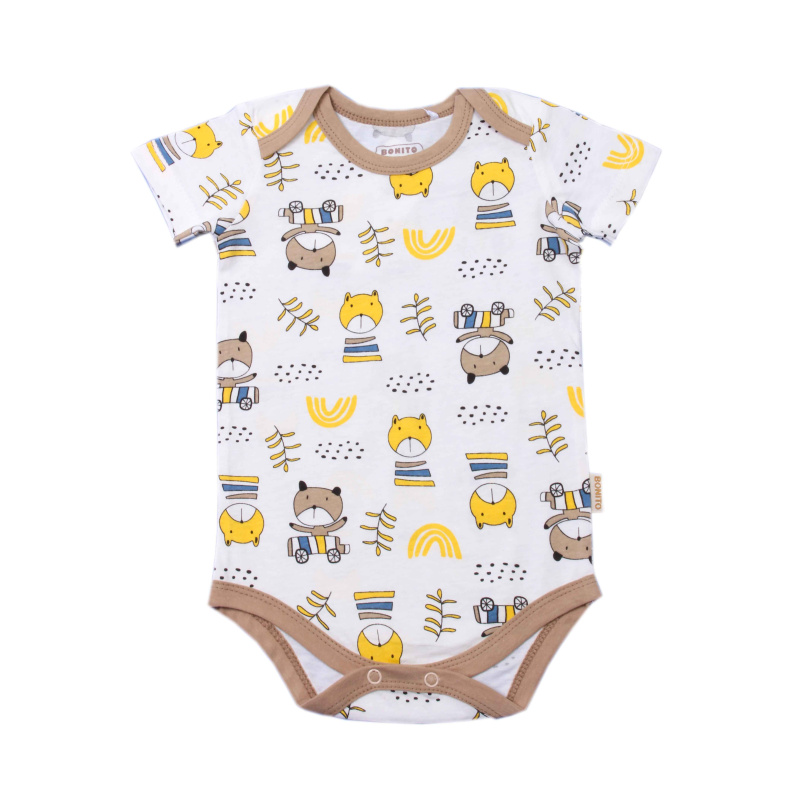 картинка ЧЗ Боди для детей 68-86 см 100% хлопок BONITO KIDS/OP1870(ЧЗ)/уп.4шт./меш.800шт. от BonitoKids