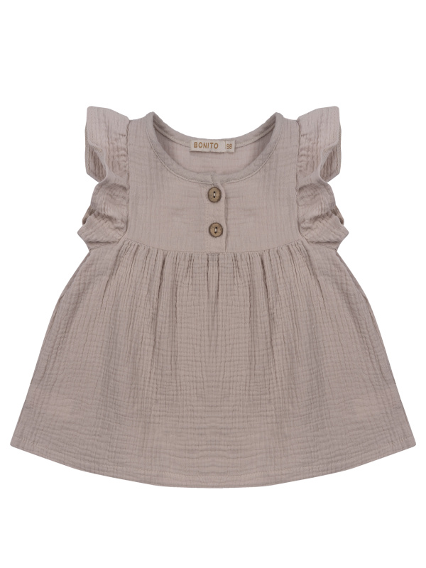 картинка ЧЗ Платье для девочки 1-3 лет 100% хлопок BONITO KIDS/OP1965(03-26)(ЧЗ)/уп.4шт./меш.444шт. от BonitoKids