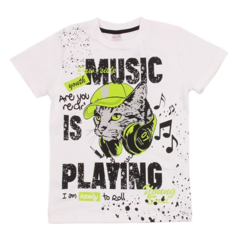 картинка ЧЗ Футболка для мальчика 5-8 лет 95% хлопок, 5% эластан BONITO KIDS/OP1423(ЧЗ)/уп.4шт./меш.600шт. от BonitoKids