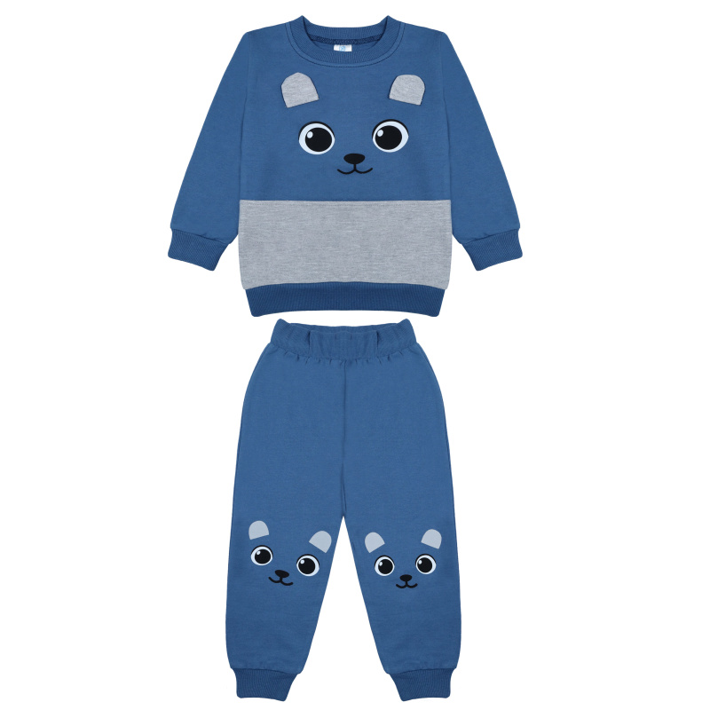 картинка БГ_ЧЗ Комплект для мальчика (свитшот и штаны) 2-6 лет 100% хлопок BONITO KIDS/BK1584КР(08-25)(ЧЗ)/уп.5шт./меш.230шт. от BonitoKids