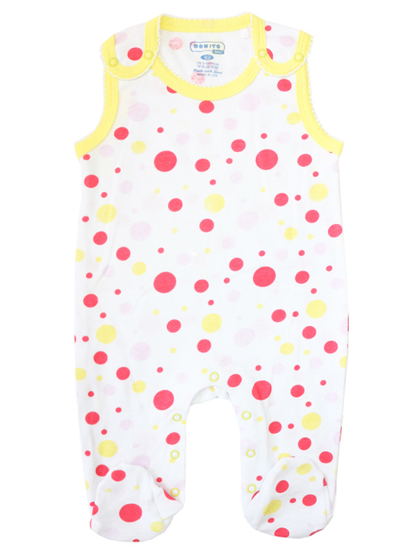 картинка КГ_ОТ Полукомбинезон для новорожденных 100% х/б 62-80 см, BONITO KIDS/OP348/уп.4шт./меш.440шт. от BonitoKids