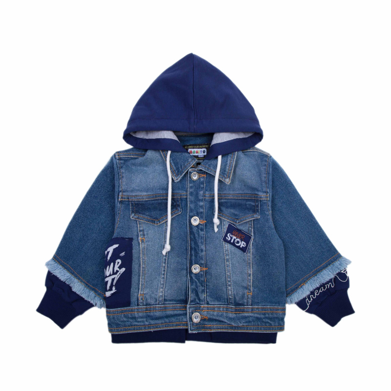 картинка ЧЗ Куртка для детей 3-7 лет 98% хлопок 2% эластан BONITO KIDS/OP1190(ЧЗ)/уп.5шт./меш.90шт. от BonitoKids