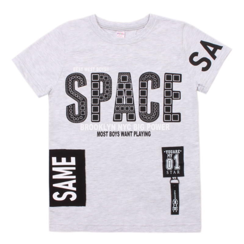 картинка ЧЗ Футболка для мальчика 8-12 лет 95% хлопок, 5% эластан BONITO KIDS/OP1421(ЧЗ)/уп.5шт./меш.450шт. от BonitoKids