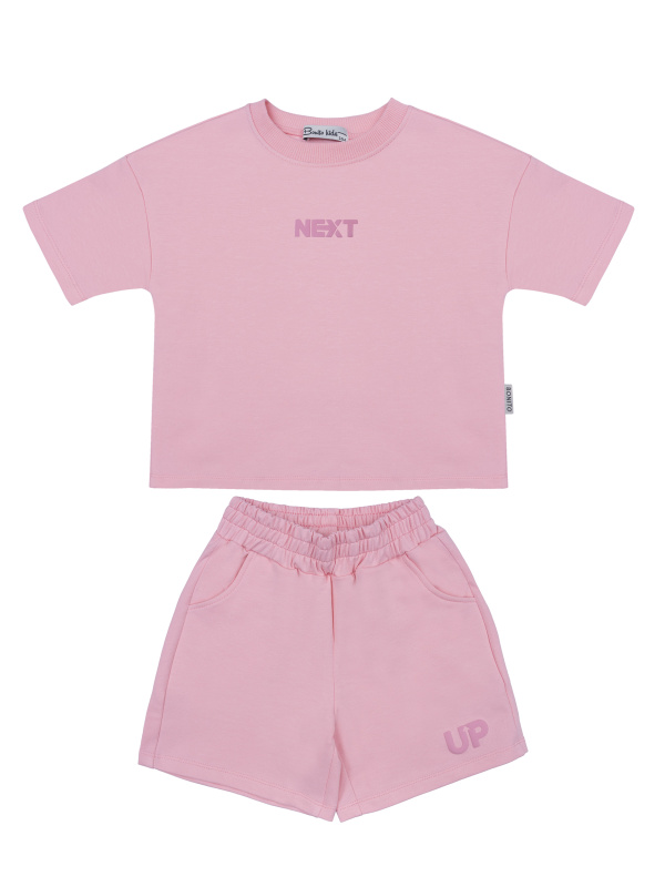 картинка БГ_ЧЗ Комплект для девочки (футболка и шорты) 4-9 лет 95% хлопок, 5% лайкра BONITO KIDS/SS6147(2026)(ЧЗ)/уп.6шт./меш.144шт. от BonitoKids