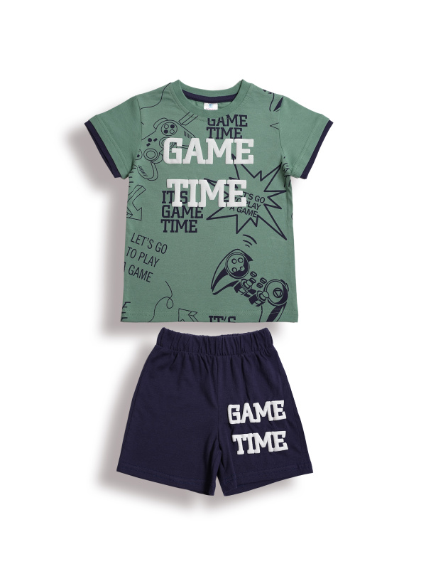 картинка БГ_ЧЗ Комплект для мальчика (футболка и шорты) 3-7 лет, 100% хлопок BONITO KIDS/BK1806KP(ЧЗ)/уп.5шт./меш.350шт. от BonitoKids