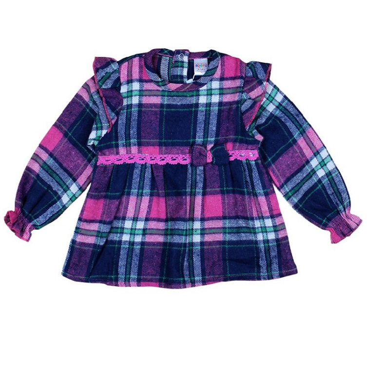 картинка КГ Платье для девочки 74-86 см 100% хлопок BONITO KIDS/BK558P/уп.3шт./меш.306шт. от BonitoKids