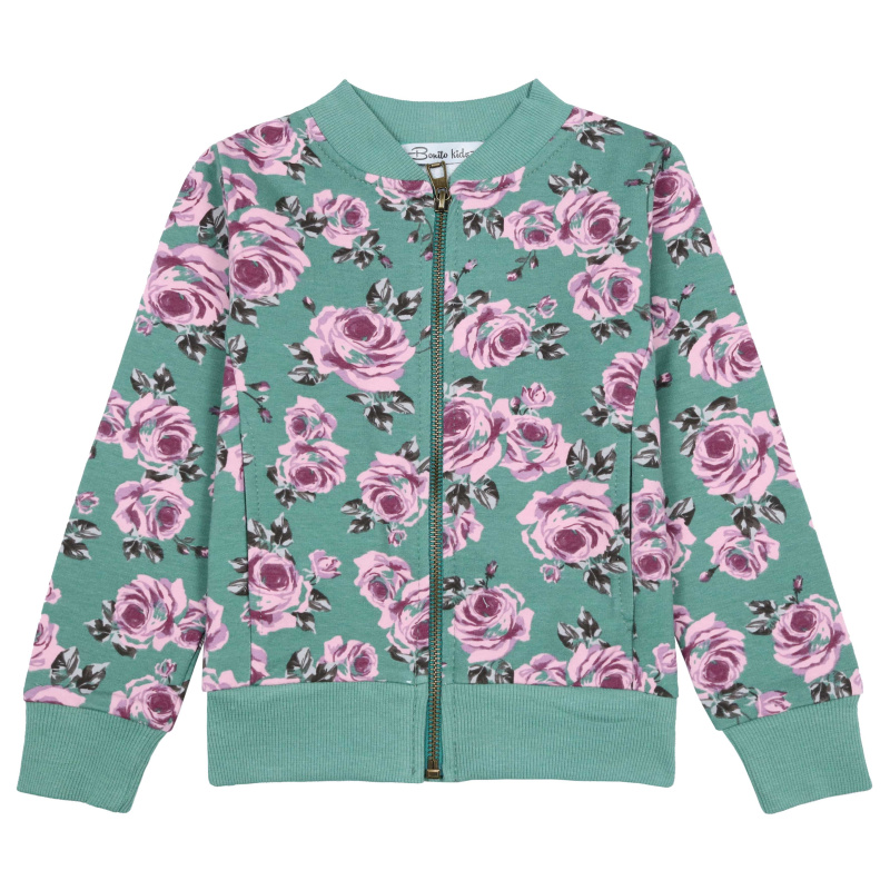 картинка БГ_ЧЗ Бомбер для девочки 3-7 лет 100% хлопок BONITO KIDS/BK1519B(01-24)(ЧЗ)/уп.5шт./меш.300шт. от BonitoKids