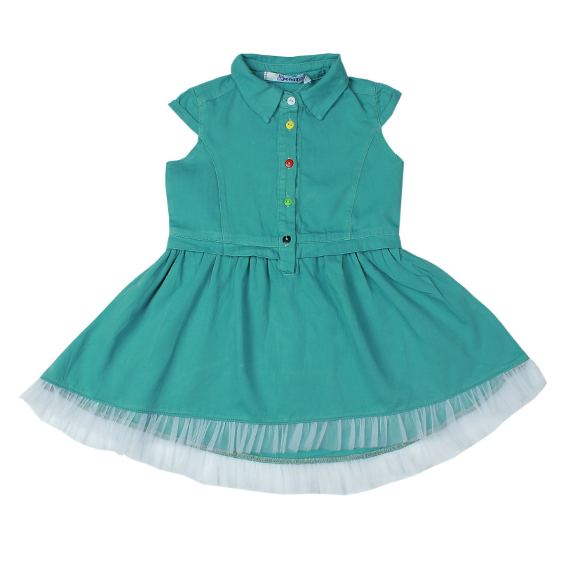 картинка ЧЗ Платье для девочки 3-7 лет 100% хлопок BONITO KIDS/OP887(ЧЗ)/уп.5шт./меш360шт. от BonitoKids