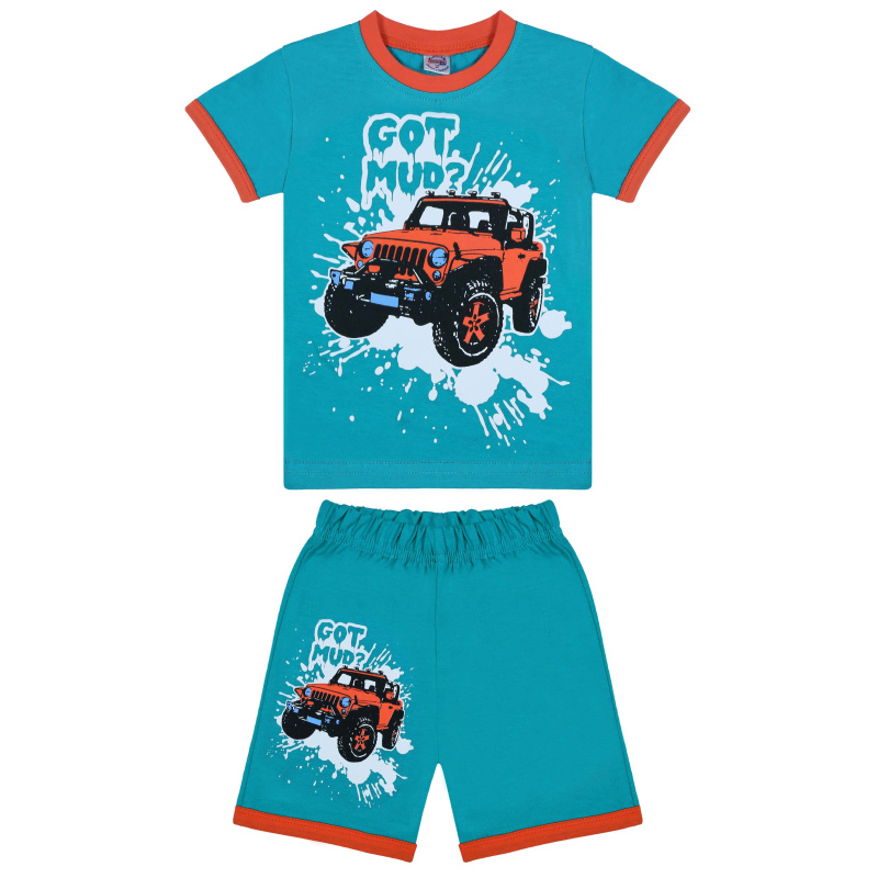 картинка БГ_ЧЗ Комплект для мальчика (футболка и шорты) 1,5-4 лет 100% хлопок BONITO KIDS/BK0004FSHM(11-24)(ЧЗ)/уп.4шт./меш.500шт. от BonitoKids