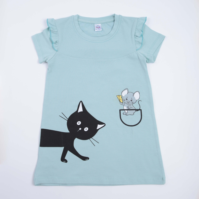 картинка БГ_ЧЗ Платье для девочки 2-6 лет, 92% хлопок, 8% лайкра BONITO KIDS/SS6051(ЧЗ)/уп.5шт./меш.500шт. от BonitoKids