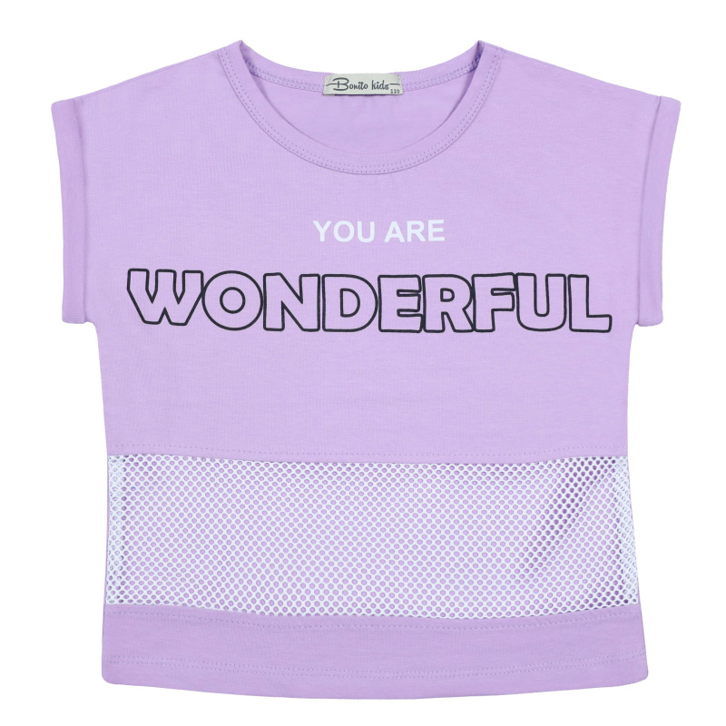 картинка КГ_БГ Футболка для девочки 5-8 лет 92% хлопок, 8% лайкра BONITO KIDS/BK1580F/уп.4шт./меш.600шт. от BonitoKids