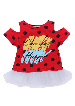 картинка Футболка для девочки 1-4 лет 100% хлопок BONITO KIDS/BK1279K/уп.4шт./меш.800шт. от магазина