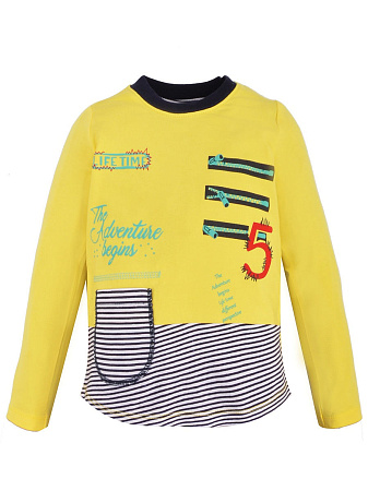 Футболка с длинным рукавом для мальчика 2-5 лет 95% хлопок, 5% лайкра BONITO KIDS/OP366/уп.4шт./меш.480шт. от магазина