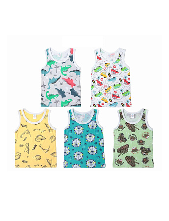 БГ Майка для мальчика 2-6 лет 100% хлопок BONITO KIDS/SS6101(09-24)/уп.10шт./меш.1800шт. от магазина