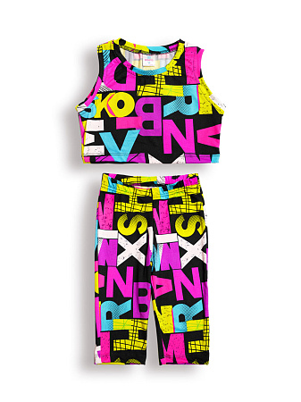 картинка БГ_ЧЗ Комплект для девочки (топ и бриджи) 8-12 лет, 100% п/э BONITO KIDS/BK1784KP(11-24)(ЧЗ)/уп.5шт./меш.500шт. от магазина