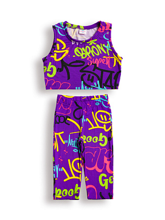 картинка БГ_ЧЗ Комплект для девочки (топ и бриджи) 8-12 лет, 100% п/э BONITO KIDS/BK1784KP(11-24)(ЧЗ)/уп.5шт./меш.500шт. от магазина