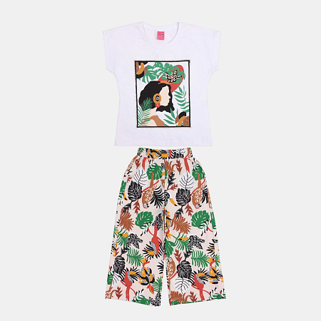 картинка КГ_ОТ Комплект для девочки (футболка и кюлоты) 8-12 лет 95% хлопок, 5% эластан BONITO KIDS /уп.5 шт./меш.180шт. от магазина