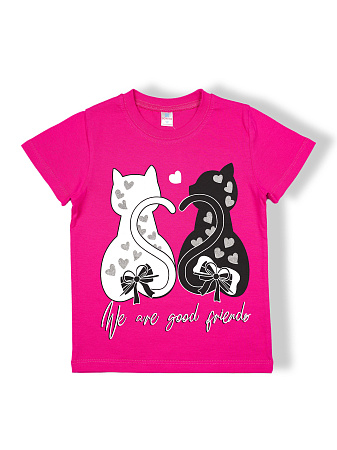 картинка КГ Футболка для девочки, 4-8 лет, 100% хлопок, BONITO KIDS/BK0002D(05-24)/уп.5шт./меш.700шт. от магазина