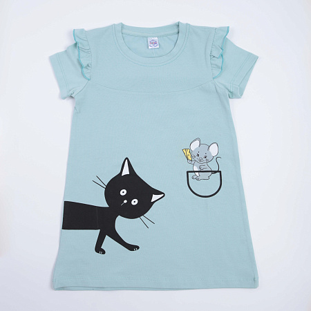картинка БГ_ЧЗ Платье для девочки 2-6 лет, 92% хлопок, 8% лайкра BONITO KIDS/SS6051(ЧЗ)/уп.5шт./меш.500шт. от магазина