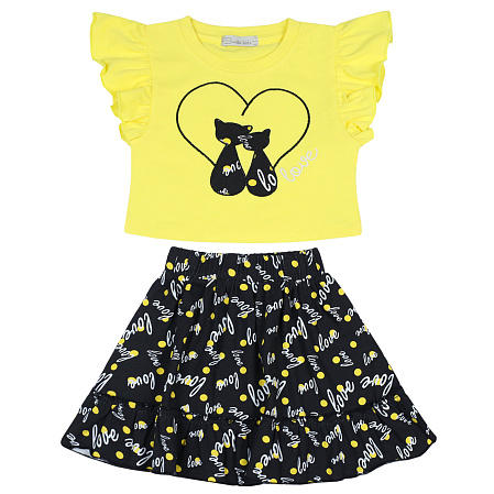 картинка КГ Комплект для девочки (кофта и юбка) 3-7 лет 92% хлопок, 8 % лайкра BONITO KIDS/BK1583KP/уп.5шт./меш. 290шт. от магазина