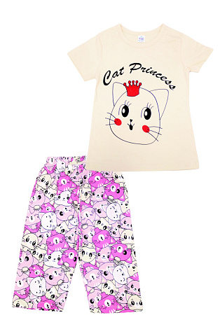 картинка БГ_ЧЗ Пижама для девочек 3-7 лет 100% хлопок BONITO KIDS/BK1698PJ/уп.5шт./меш.425шт. от магазина