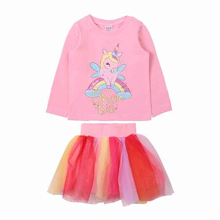 картинка ЧЗ Комплект для девочки (кофта и юбка) 2-5 лет 95% хлопок, 5% эластан BONITO KIDS/OP1714(ЧЗ)/уп.4шт./меш. 240шт. от магазина