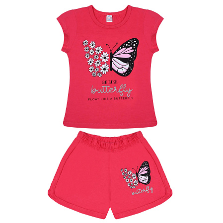 картинка БГ_ЧЗ Комплект для девочки (футболка и шорты) 4-8 лет 100% хлопок BONITO KIDS/BK0005FSHD01-24/уп.5шт./меш.400шт. от магазина