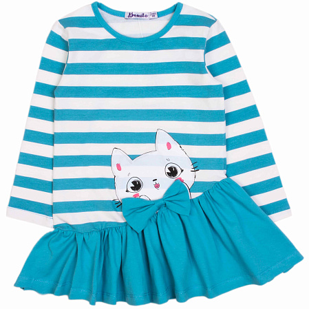 картинка БГ_ЧЗ Платье для девочки 3-7 лет 95% хлопок, 5% эластан BONITO KIDS/OP1706(ЧЗ)/уп.5шт./меш325шт. от магазина