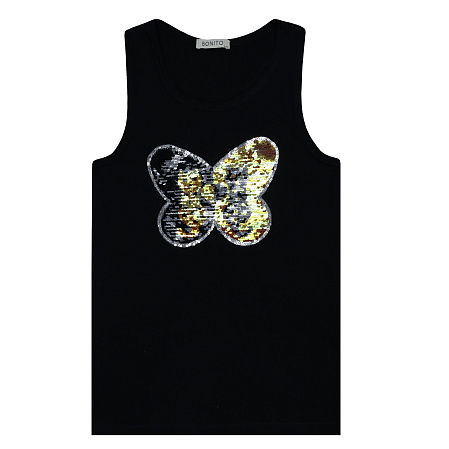 картинка БГ Майка для девочки 8-12 лет 95% хлопок, 5% лайкра BONITO KIDS/BK1593M/уп.5шт./меш.500шт. от магазина