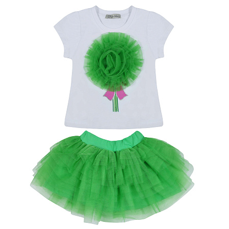 картинка БГ_ЧЗ Комплект для девочки (футболка и юбка) 2-6 лет 92% хлопок, 8% лайкра BONITO KIDS/BK1407KP(01-23)(ЧЗ)/уп.5шт./меш.120шт. от магазина