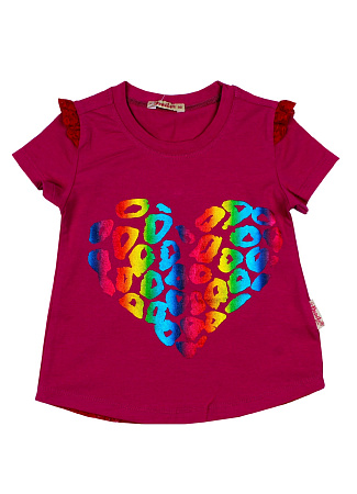 картинка Футболка для девочки 3-7 лет 92% хлопок, 8% лайкра BONITO KIDS/BK1194K/уп.5шт./меш.600шт. от магазина