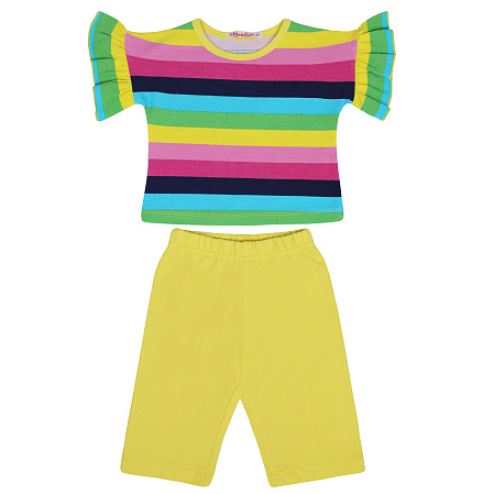 картинка БГ_ЧЗ Комплект для девочки (футболка и бриджи) 1-4 лет 92% хлопок, 8% лайкра BONITO KIDS/BK1599KP(ЧЗ)/уп.4 шт./меш.560шт. от магазина