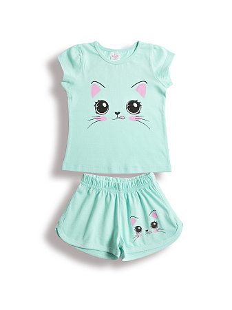 картинка БГ_ЧЗ Комплект для девочки (футболка и шорты), 1,5-4 лет, 100% хлопок, BONITO KIDS/BK0004D(10-24)(ЧЗ) уп.4шт./меш.500шт. от магазина