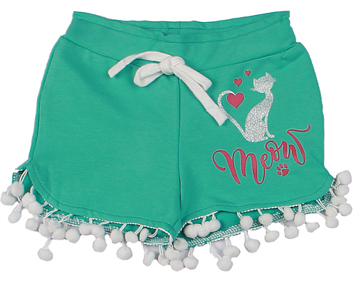 картинка ЧЗ Шорты для девочки 3-7 лет 95% хлопок, 5% эластан BONITO KIDS/OP1065(ЧЗ)/уп.5шт./меш.565шт. от магазина