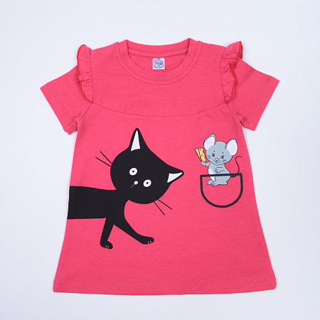 картинка КГ_БГ Платье для девочки 2-6 лет 92% хлопок, 8% лайкра BONITO KIDS/SS6051/уп.5шт./меш.500шт. от магазина