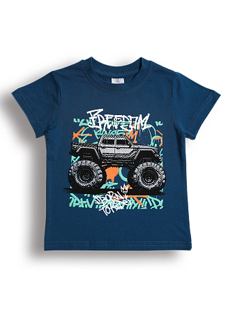 БГ_ЧЗ Футболка для мальчика 1-4 лет 100% хлопок BONITO KIDS/BK0001M(2025)(ЧЗ)/уп.4шт./меш.800шт. от магазина
