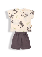 ЧЗ Комплект для мальчика (футболка и шорты) 68-86 см 100% хлопок BONITO KIDS/OP1943M(ЧЗ)/уп.4шт./меш.256шт.