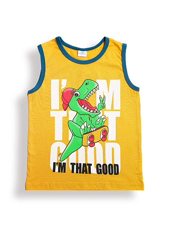 БГ_ЧЗ Майка для мальчика 3-7 лет 100% хлопок BONITO KIDS/BK1202M(01-25)(ЧЗ)/уп.5шт./меш.900шт от магазина