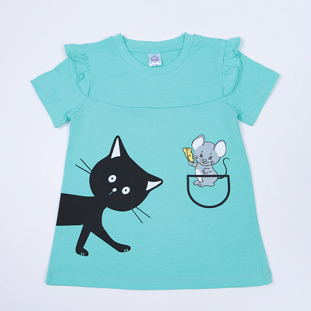 картинка БГ_ЧЗ Платье для девочки 2-6 лет, 92% хлопок, 8% лайкра BONITO KIDS/SS6051(ЧЗ)/уп.5шт./меш.500шт. от магазина