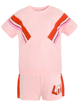 картинка ЧЗ_Комплект для девочки (футболка и шорты) 8-12 лет 95% хлопок, 5% эластан BONITO KIDS/OP1043(ЧЗ)/уп.5шт./меш.200шт. от магазина