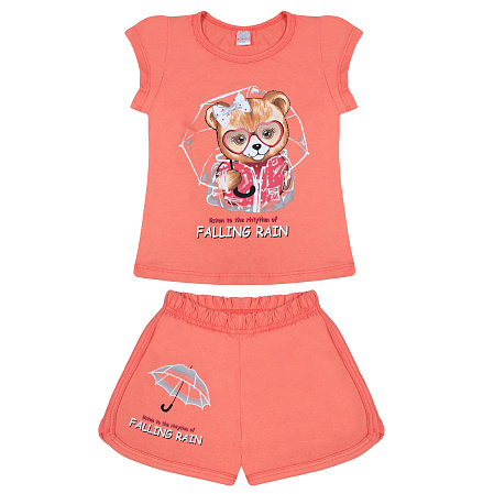 картинка БГ_ЧЗ Комплект для девочки (футболка и шорты) 4-8 лет 100% хлопок BONITO KIDS/BK0005FSHD01-24/уп.5шт./меш.400шт. от магазина