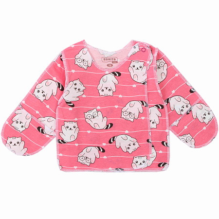 картинка ЧЗ Распашонка для новорожденных 56-62 см 100% хлопок BONITO KIDS/OP1868(ЧЗ)/уп.12шт./меш.1080шт. от магазина