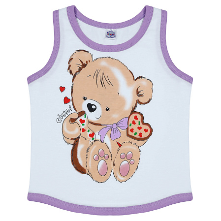 картинка БГ Майка для девочки 1-4 лет 100% хлопок BONITO KIDS/BK0029D(05-23)/уп.4шт./меш.1000шт. от магазина