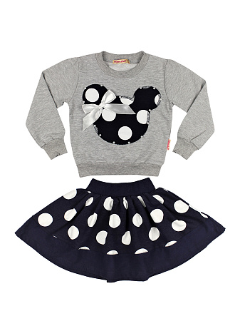 картинка ЧЗ Комплект для девочки (кофточка, юбка) 2-5 лет.92% х/б  8% лайкра BONITO KIDS/BK1141KP(ЧЗ)/уп.4шт./меш.200шт. от магазина