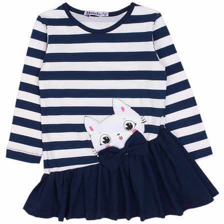 картинка БГ_ЧЗ Платье для девочки 3-7 лет 95% хлопок, 5% эластан BONITO KIDS/OP1706(ЧЗ)/уп.5шт./меш325шт. от магазина