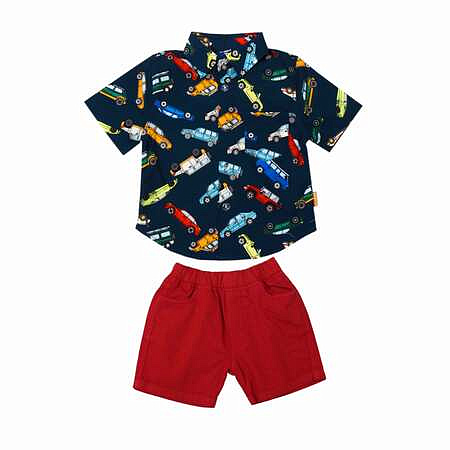 Комплект для мальчика (рубашка и шорты) 2-6 лет 100% хлопок NEW BONITO KIDS /уп.5шт./меш.350шт. от магазина
