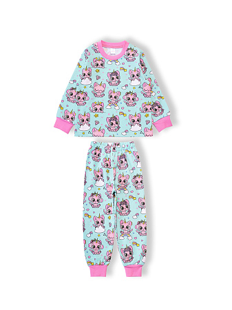 картинка БГ_ЧЗ Пижама для девочки 3-7 лет 100% хлопок BONITO KIDS/SS6127(08-24)(ЧЗ)/уп.5шт./меш.200шт. от магазина